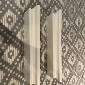 White shelves